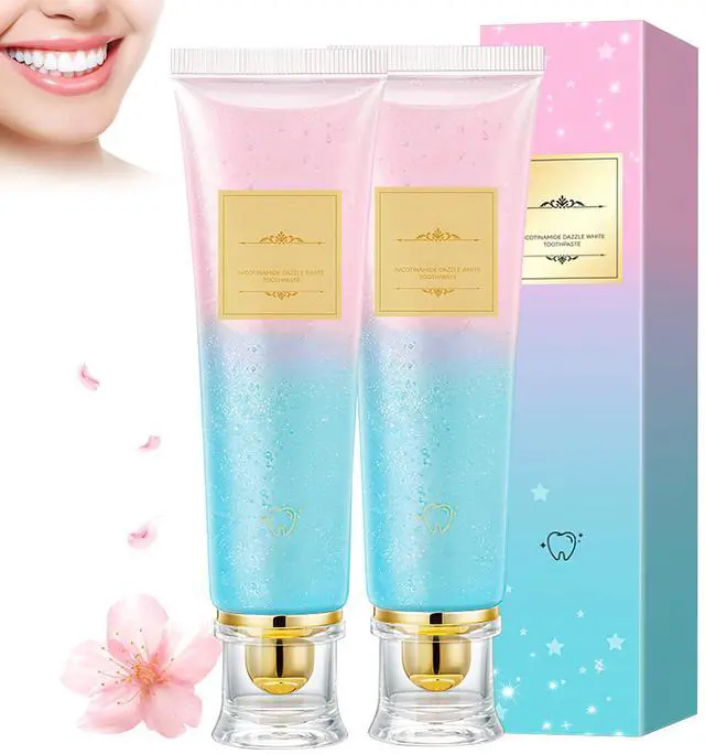 Main image of 2Pcs Acssart Radiant Whitening Toothpaste,Niacinamide Whitening Toothpaste,Easilyous Bright Whiteing toothpastes,Nicotinamide Dazzling White,Removal Tooth Stains,Fresh Breath