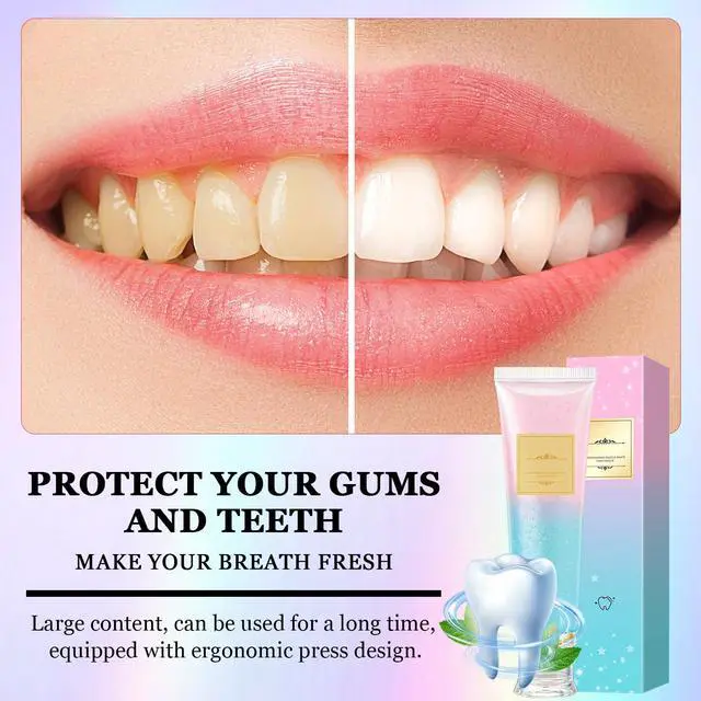 Alt view image 2 of 7 - 2Pcs Acssart Radiant Whitening Toothpaste,Niacinamide Whitening Toothpaste,Easilyous Bright Whiteing toothpastes,Nicotinamide Dazzling White,Removal Tooth Stains,Fresh Breath