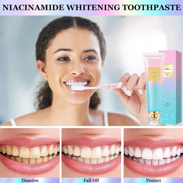 Alt view image 6 of 7 - 2Pcs Acssart Radiant Whitening Toothpaste,Niacinamide Whitening Toothpaste,Easilyous Bright Whiteing toothpastes,Nicotinamide Dazzling White,Removal Tooth Stains,Fresh Breath