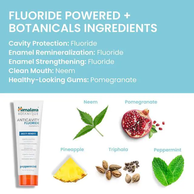 Alt view image 5 of 7 - Botanique Anticavity Fluoride Toothpaste, Peppermint Flavor, 4 oz. | Fluoride Toothpaste, Multi-Benefit Support, Fights Cavities, Remineralizes & Strengthens Enamel, No SLS or Titanium Dioxide