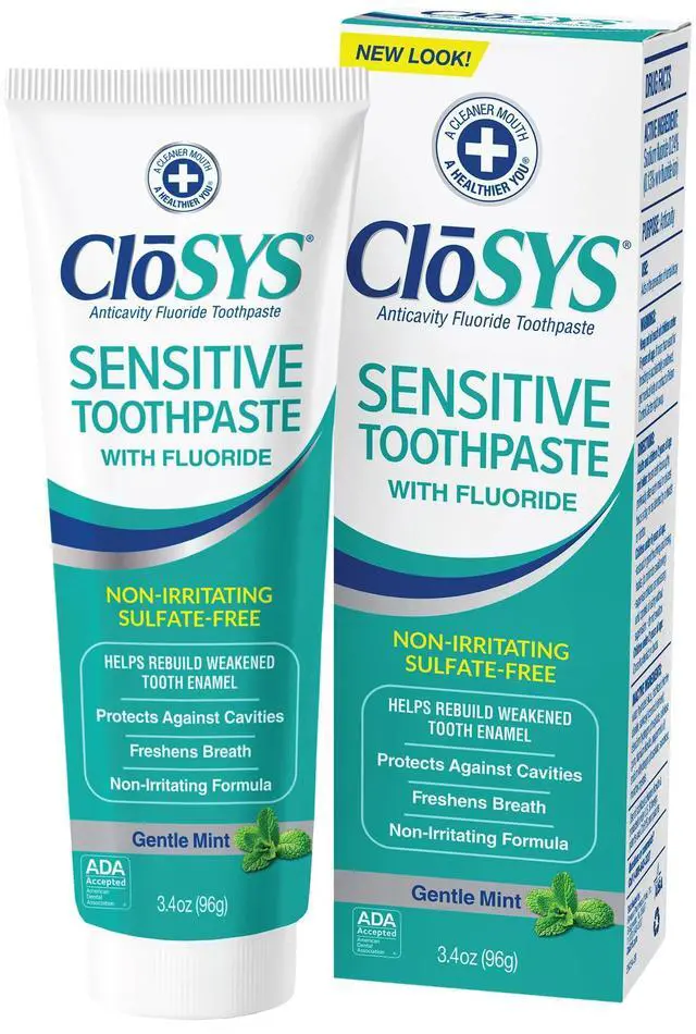 Main image of Fluoride Toothpaste, Travel Size, Gentle Mint, Whitening | 3.4 ounce, TSA compliant, enamel protection, sulfate free
