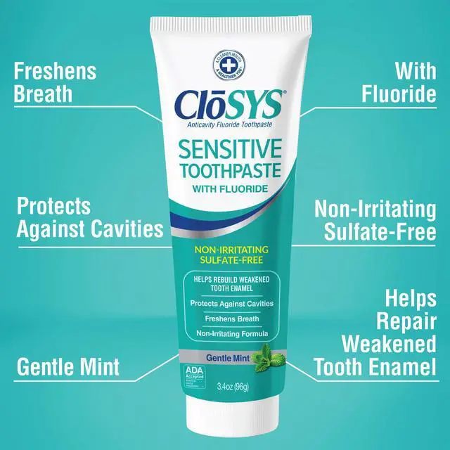 Alt view image 2 of 5 - Fluoride Toothpaste, Travel Size, Gentle Mint, Whitening | 3.4 ounce, TSA compliant, enamel protection, sulfate free