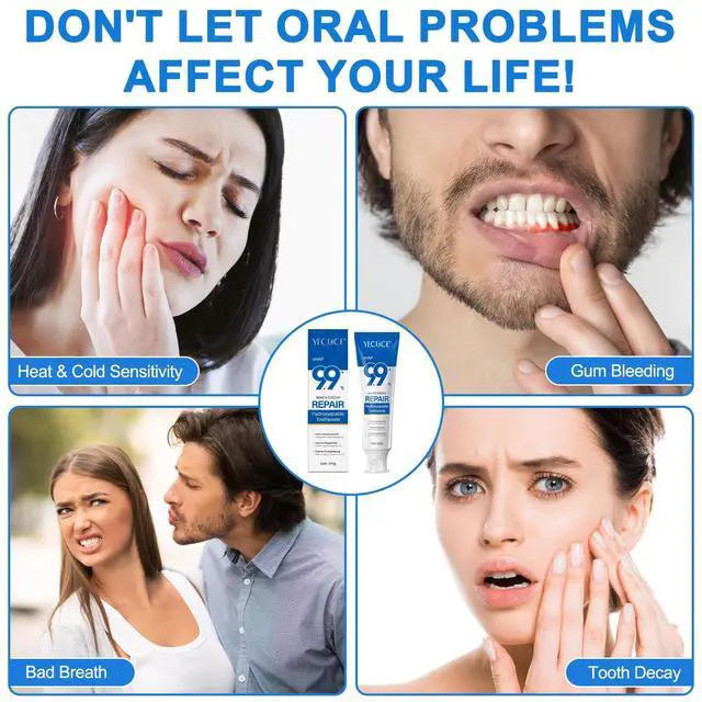 Alt view image 3 of 7 - 9.9% Hydroxyapatite Toothpaste for Enamel Repair and Tooth Strengthening, Nano Hydroxyapatite Remineralizing Toothpaste, Fluoride Free Gentle Whitening Tooth Paste for Sensitive Teeth, Fresh Mint