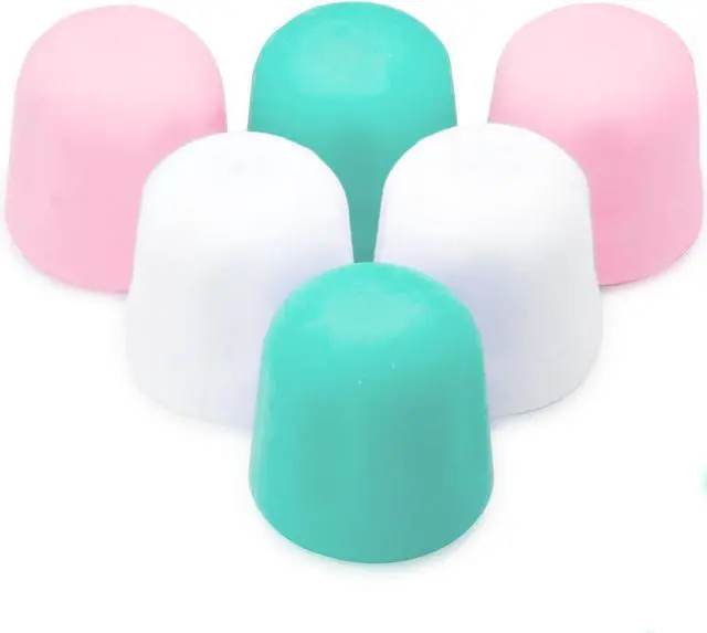 Main image of Self Closing Toothpaste Caps 6-Pack by No Waste Cap Dispensers for Adult and Kids Bathroom - Mess-Free Toothpaste Lids - Easy to Use, Food Grade Silicone and BPA-Free Toppers | Food-Grade