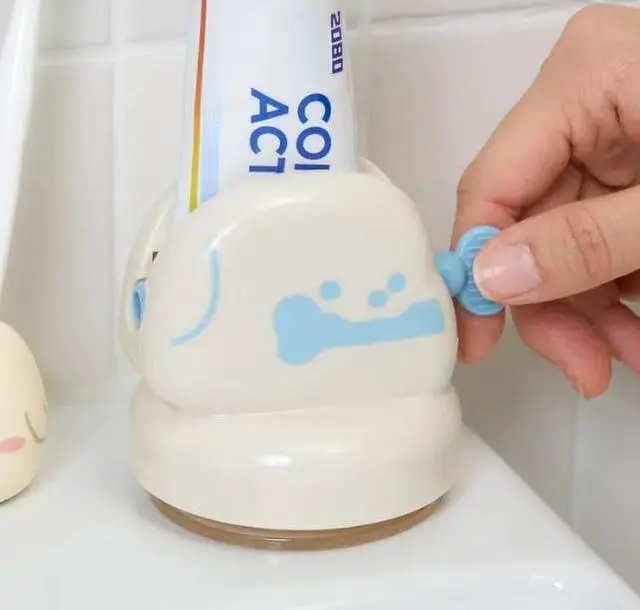 Alt view image 2 of 7 - Toothpaste Tube Squeezer with Strong Suction Base Easy Turn Knob Toothpaste Dispenser for Kids & Adults, No Waste Tube Roller Saver for Bathroom Counter