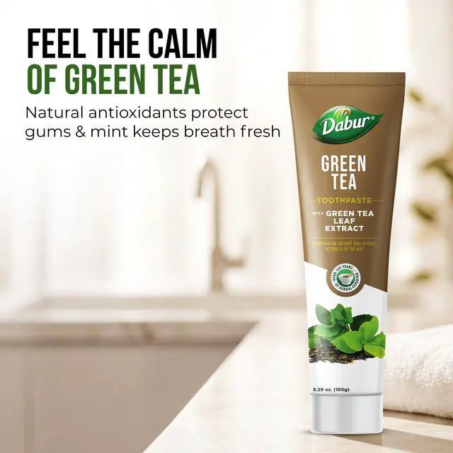 Alt view image 2 of 7 - Green Tea Toothpaste, Everyday Use Toothpaste for Adults & Kids, Long-Lasting Freshness & Healthy Gums, Paraben-Free, SLS-Free & Alcohol-Free Formula, 100 ml
