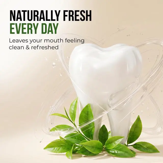 Alt view image 5 of 7 - Green Tea Toothpaste, Everyday Use Toothpaste for Adults & Kids, Long-Lasting Freshness & Healthy Gums, Paraben-Free, SLS-Free & Alcohol-Free Formula, 100 ml