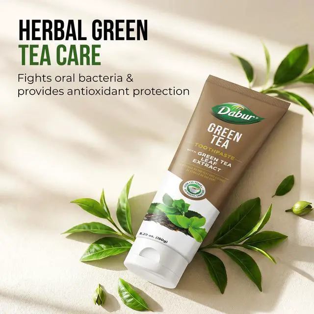 Alt view image 4 of 7 - Green Tea Toothpaste, Everyday Use Toothpaste for Adults & Kids, Long-Lasting Freshness & Healthy Gums, Paraben-Free, SLS-Free & Alcohol-Free Formula, 100 ml