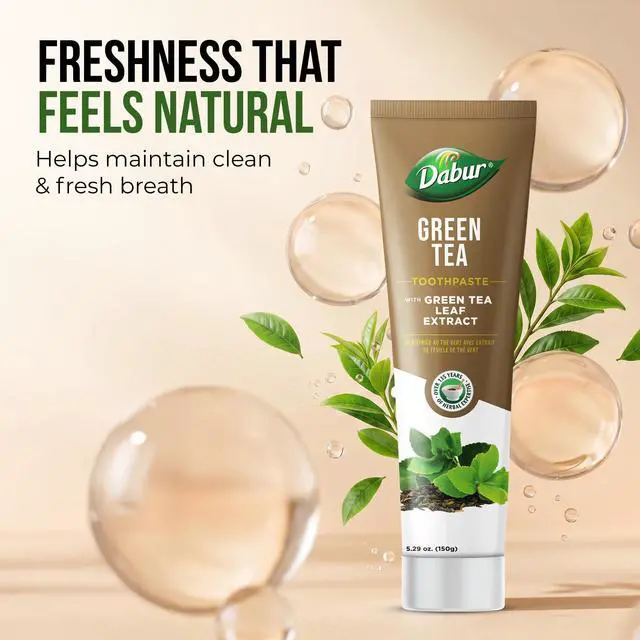 Alt view image 6 of 7 - Green Tea Toothpaste, Everyday Use Toothpaste for Adults & Kids, Long-Lasting Freshness & Healthy Gums, Paraben-Free, SLS-Free & Alcohol-Free Formula, 100 ml
