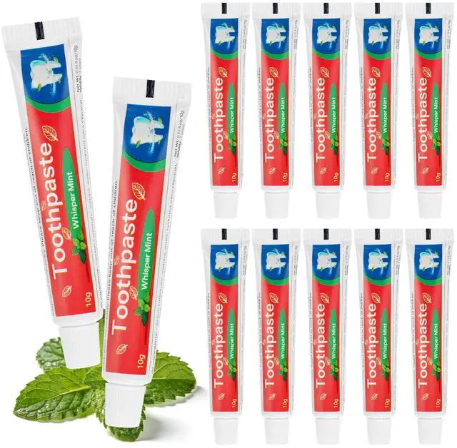 Main image of Travel Toothpaste Bulk, Mint Flavor, 10g/0.35oz (30-Pack) | Disposable Toothpaste, Suitable For Hotels, Camping, Guests, Homeless Individuals, And Charities