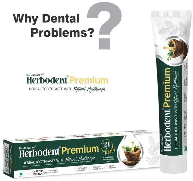 Alt view image 4 of 5 - Premium Toothpaste - 5.82oz/165g Pack of 1 | Strong Teeth | Unique blend of 21 herbs, Cavity Protection, Prevents Gum Bleeding, Soothes Swollen Gums, Toothpaste with Natural Mouthwash