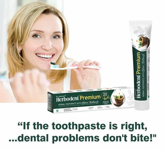 Alt view image 5 of 5 - Premium Toothpaste - 5.82oz/165g Pack of 1 | Strong Teeth | Unique blend of 21 herbs, Cavity Protection, Prevents Gum Bleeding, Soothes Swollen Gums, Toothpaste with Natural Mouthwash