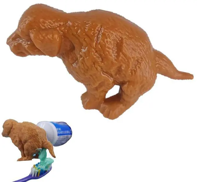 Main image of 1 Funny Dog Poop Toothpaste Dispenser, Dog Butt Toothpaste Cover Squeezer, Children's and Adult Bathroom Accessories, Novel Gift Suitable for Various Toothpaste Mouths