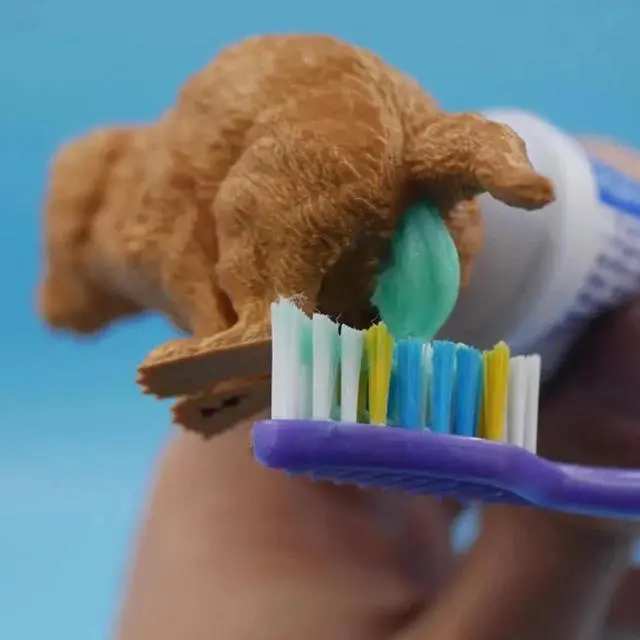 Alt view image 6 of 6 - 1 Funny Dog Poop Toothpaste Dispenser, Dog Butt Toothpaste Cover Squeezer, Children's and Adult Bathroom Accessories, Novel Gift Suitable for Various Toothpaste Mouths