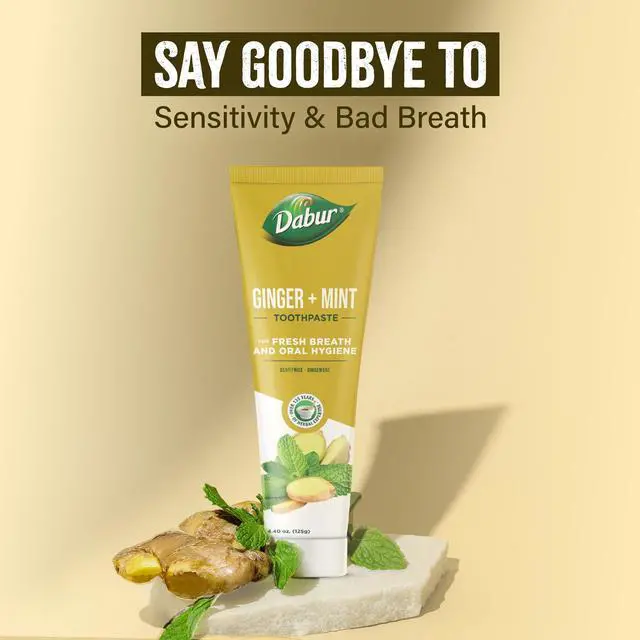 Alt view image 6 of 7 - Organic Ginger & Mint Toothpaste | 100 ml | Everyday Use | Fights Dental Bacteria & Bad Breath | Toothpaste for Adults & Kids | Paraben Free, SLS Free, No Alcohol | Pack of 1