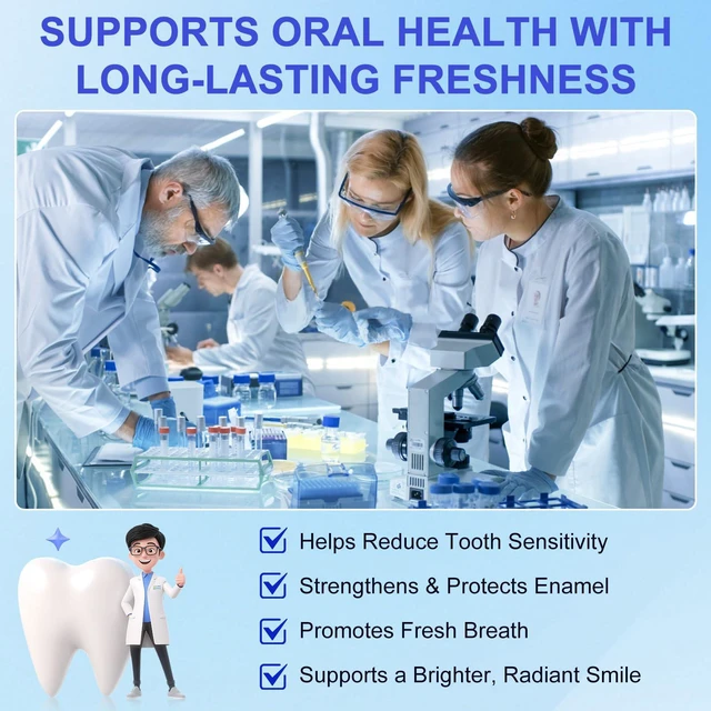 Alt view image 7 of 7 - Hydroxyapatite Toothpastes for Enamel Protection and Tooth Strengthening, Fluoride-Free Toothpastes for Sensitive Teeth, Effective Formula Support Oral Health & Fresh Breath