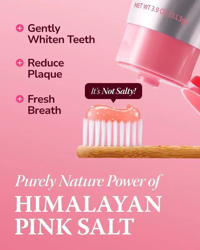 Alt view image 4 of 7 - Fluoride Free Natural Whitening Toothpaste 3.9 oz | Natural Toothpaste for Teeth Whitening, Gum Health Care, Plaque Remover, Spearmint Flavor