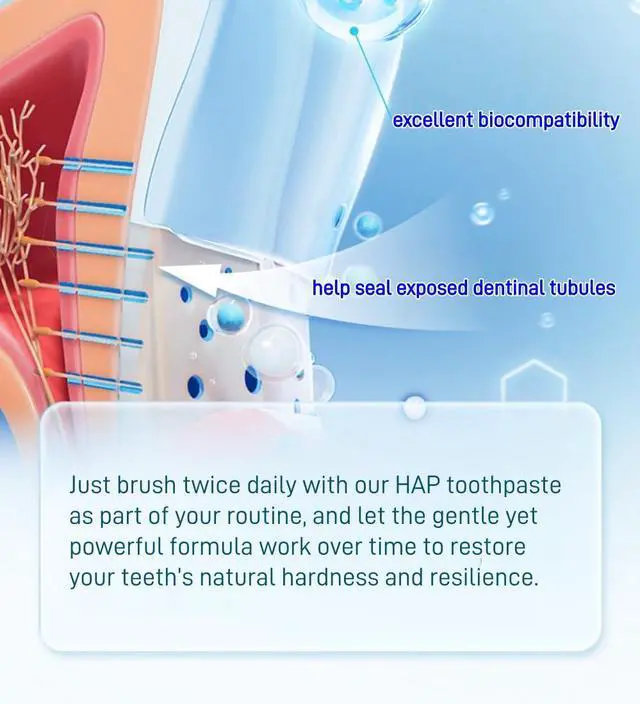 Alt view image 4 of 7 - 1Pcs 10% Nano Hydroxyapatite Toothpaste, Fluoride-Free Formula for Enamel Support & Gentle Sensitivity Care, Natural Whitening, Peppermint Flavor, 120g