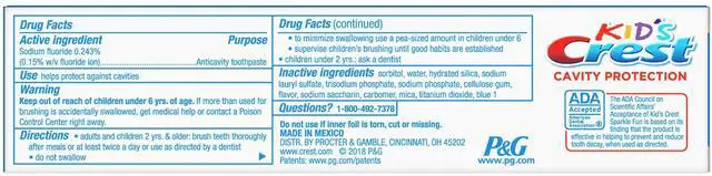 Alt view image 7 of 7 - Kid's Cavity Protection Toothpaste, Sparkle Fun, 2.2 oz