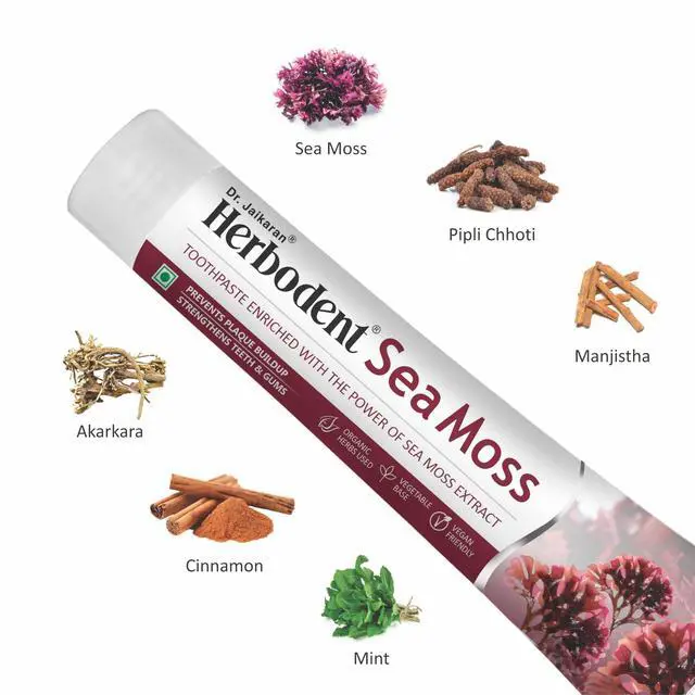 Alt view image 3 of 5 - Sea Moss Toothpaste - 6.53oz/185g Pack of 1 | SLS Free | Prevents plaque buildup, Supports healthy teeth and gums, Dyes free, Fluoride free, Contains organic herbs