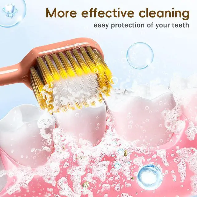 Alt view image 5 of 7 - Extra Soft Toothbrush for Sensitive Gums, Wide Head Soft Bristle Toothbrush with Soft Flossing Micro Nano Bristles for Adults, Pregnant Women, Elderly, Braces, 6pcs