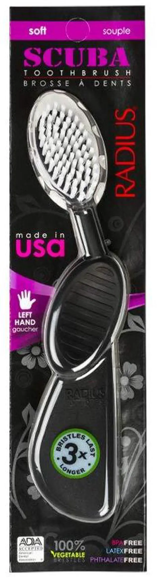 Alt view image 2 of 6 - Toothbrush Flex Brush Left Hand Black/White 1 Unit| Designed to Improve Gum Health and Reduce the Risk of Gum Disease