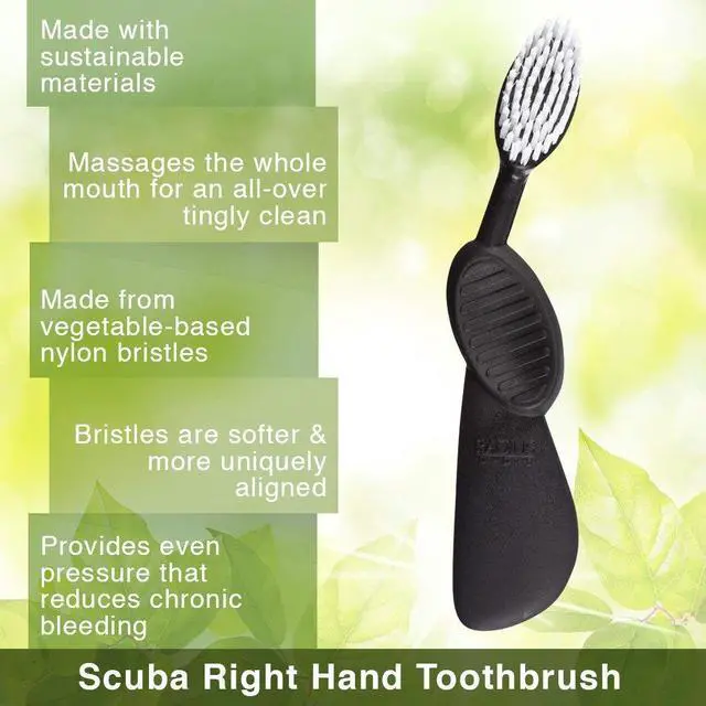 Alt view image 4 of 6 - Toothbrush Flex Brush Left Hand Black/White 1 Unit| Designed to Improve Gum Health and Reduce the Risk of Gum Disease