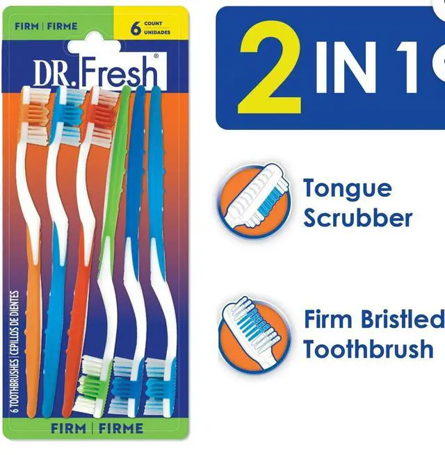Alt view image 5 of 5 - 6 Pack Firm Toothbrushes