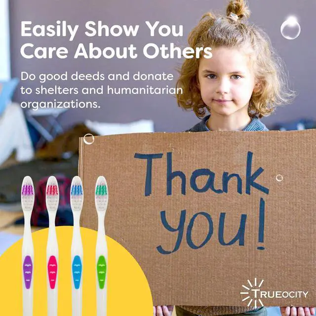 Alt view image 3 of 7 - 30 Pack Individually Wrapped Toothbrushes - Medium Bristle, Multi-Colored and Perfect for Adults and Kids, Travel Pack, Disposable Toothbrushes for Bulk Use, Oral Care Supplies