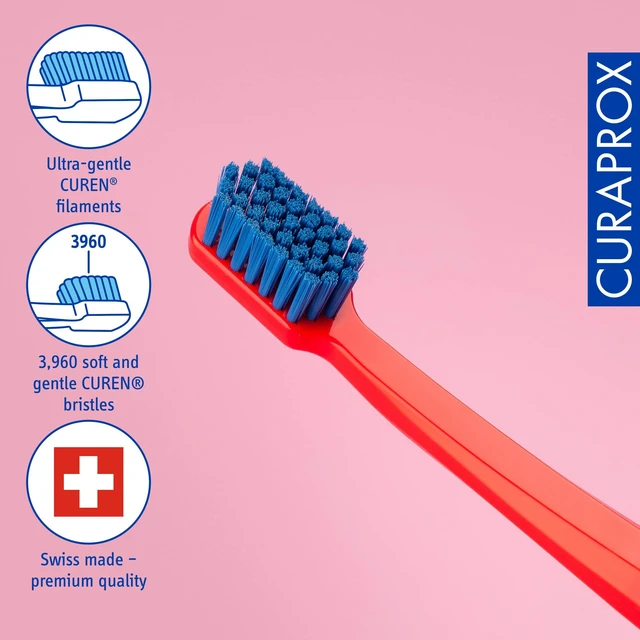 Alt view image 3 of 7 - CS 3960 Super Soft Toothbrush, Random Color, Single Pack, Swiss Made