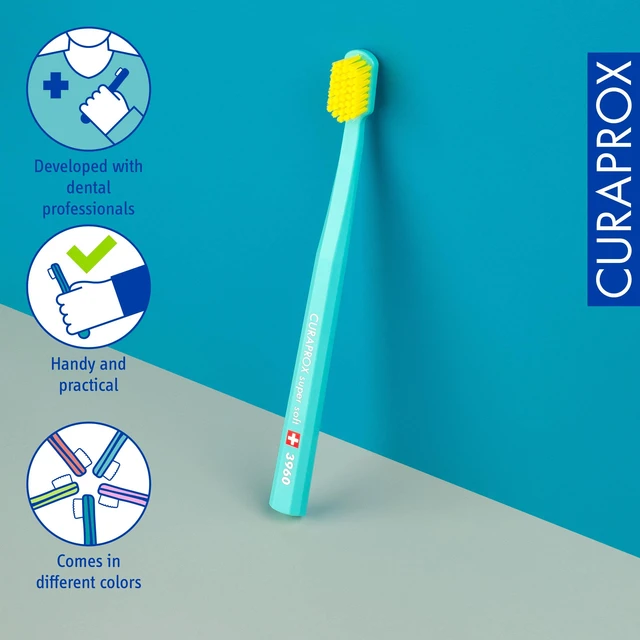 Alt view image 5 of 7 - CS 3960 Super Soft Toothbrush, Random Color, Single Pack, Swiss Made