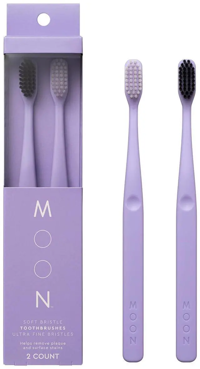 Main image of Extra Soft Toothbrush 2-Pack, Purple 720 Tapered Ultra-Fine Bristles Each for Gentle Deep Cleaning, Adult Dental Care, Ideal for Sensitive Gums and Teeth