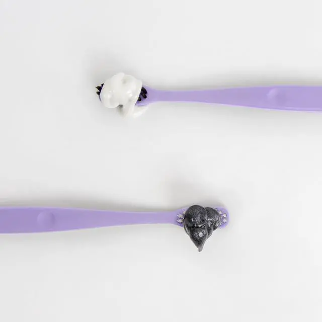 Alt view image 2 of 5 - Extra Soft Toothbrush 2-Pack, Purple 720 Tapered Ultra-Fine Bristles Each for Gentle Deep Cleaning, Adult Dental Care, Ideal for Sensitive Gums and Teeth