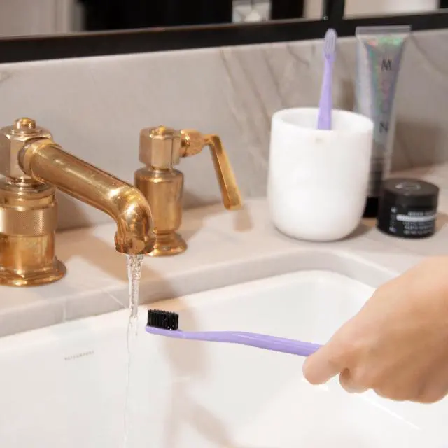 Alt view image 3 of 5 - Extra Soft Toothbrush 2-Pack, Purple 720 Tapered Ultra-Fine Bristles Each for Gentle Deep Cleaning, Adult Dental Care, Ideal for Sensitive Gums and Teeth