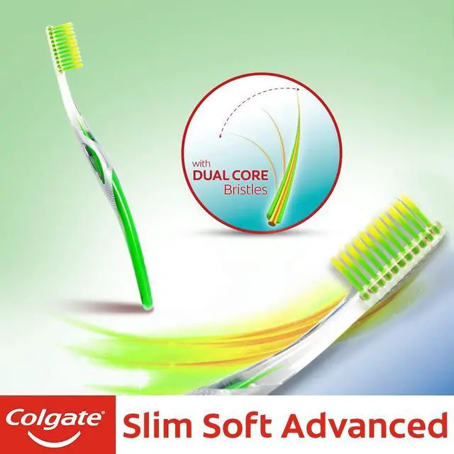 Alt view image 3 of 6 - Slim Soft Advanced, Ultra Soft Manual Toothbrush for Adult, Multi Colour - 1 Count (Pack of 1) Black