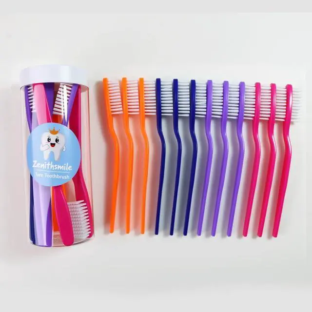 Main image of 12 Pcs Super Hard and Firm Toothbrush for Adult, Deep Cleaning Manual Toothbrush