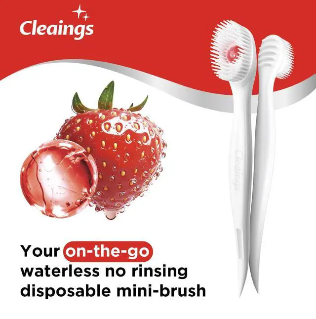 Alt view image 2 of 7 - 48 Pcs Disposable Mini Toothbrush - Pre-Pasted with Mint Toothpaste & Toothpick - Travel Size Toiletries - 2 Packs of 24 - Iced Strawberry Flavor