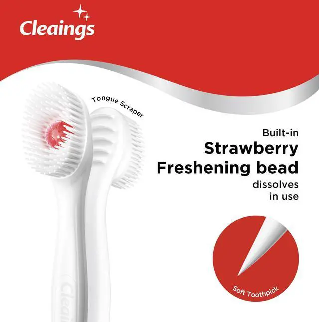 Alt view image 5 of 7 - 48 Pcs Disposable Mini Toothbrush - Pre-Pasted with Mint Toothpaste & Toothpick - Travel Size Toiletries - 2 Packs of 24 - Iced Strawberry Flavor