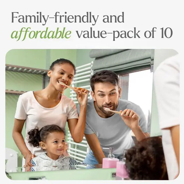 Alt view image 7 of 7 - Soft Bristles Toothbrushes for Adults - 10 Pack | Toothbrushes for Sensitive Gums, BPA-Free, Gentle Tapered Bristles