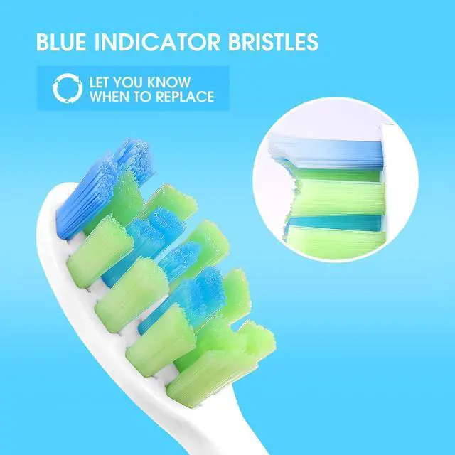 Alt view image 5 of 7 - Replacement Heads Fit 7am2m AM100/AM105/AM111 Toothbrush, White | 10 Pack Electric ToothBrush Refills, Adult, Medium Bristles