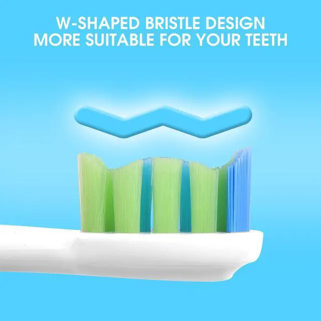 Alt view image 6 of 7 - Replacement Heads Fit 7am2m AM100/AM105/AM111 Toothbrush, White | 10 Pack Electric ToothBrush Refills, Adult, Medium Bristles