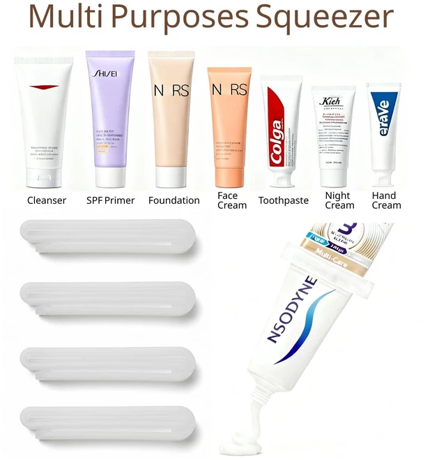 Alt view image 5 of 7 - 2-Pack Toothpaste Squeezer,Easy Squeeze Tube Dispenser for Kids | Manual Roller Clip Tool for Bathroom & Travel, Fits Toothpaste, Lotion, Cream & Paint Tubes up to 2.6" Wide