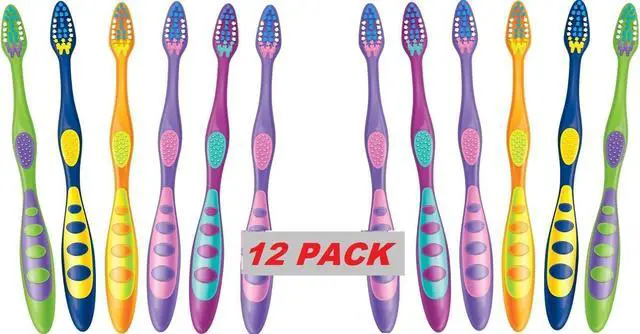 Main image of 12- Count Kids Toothbrush Extra Soft Bristles for Kids 2-8 Years Children, Toddler, Girl, Boy Manual Toothbrushes Individually Wrapped for Home School Daycare Camp