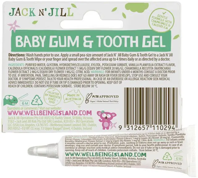 Alt view image 7 of 7 - Natural Baby Gum & Tooth Gel for Teething, 0.5 oz (15g) | Naturally Derived Chamomile & Calendula, Drug-Free, No Added Sugars, Suitable for 4 Months & Up