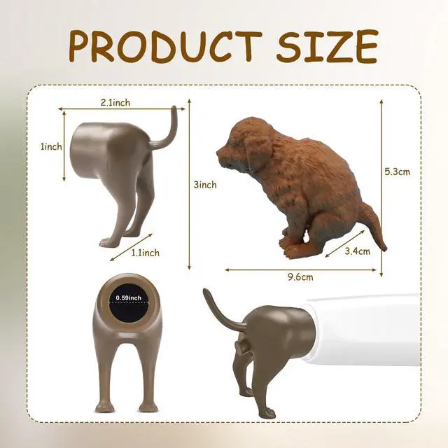 Alt view image 2 of 7 - 2 Pcs Poop Toothpaste Dispenser, Hilarious Golden Retriever Puppy Poop Toothpaste Dispense, Dog Butt Toothpastes Topper,Suitable for Dog Lovers