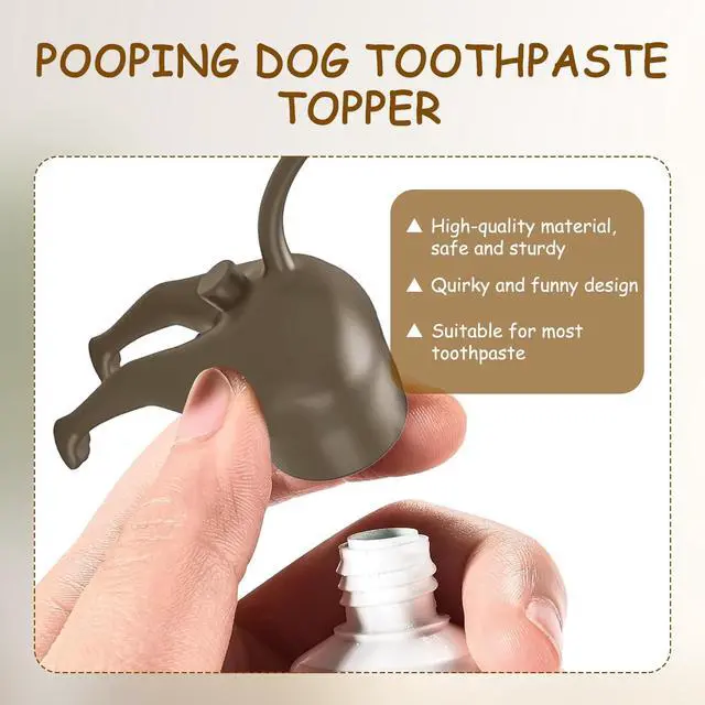 Alt view image 3 of 7 - 2 Pcs Poop Toothpaste Dispenser, Hilarious Golden Retriever Puppy Poop Toothpaste Dispense, Dog Butt Toothpastes Topper,Suitable for Dog Lovers