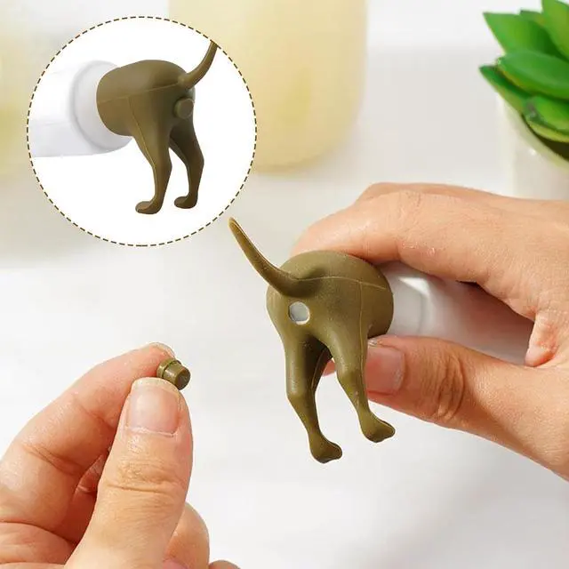 Alt view image 5 of 7 - 2 Pcs Poop Toothpaste Dispenser, Hilarious Golden Retriever Puppy Poop Toothpaste Dispense, Dog Butt Toothpastes Topper,Suitable for Dog Lovers
