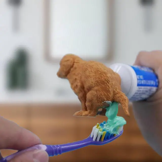 Alt view image 6 of 7 - 2 Pcs Poop Toothpaste Dispenser, Hilarious Golden Retriever Puppy Poop Toothpaste Dispense, Dog Butt Toothpastes Topper,Suitable for Dog Lovers