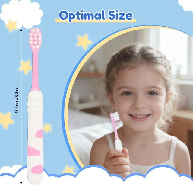 Alt view image 2 of 6 - Disposable Kids Toothbrushes Individually Wrapped Kids Tooth Brush 4 Colors Soft Children Toothbrush Helps Prevent Tooth Decay & Gum Diseas for Family Travel Picnics Boys Girls (20)