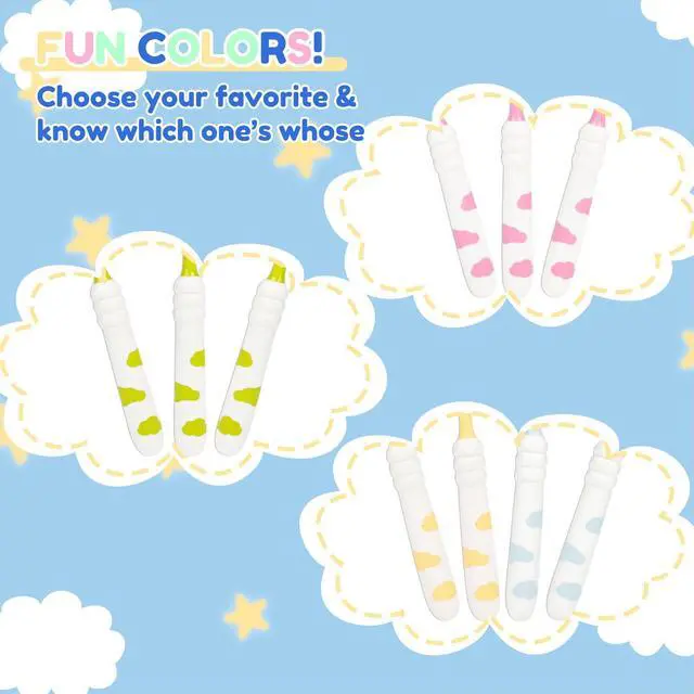 Alt view image 5 of 6 - Disposable Kids Toothbrushes Individually Wrapped Kids Tooth Brush 4 Colors Soft Children Toothbrush Helps Prevent Tooth Decay & Gum Diseas for Family Travel Picnics Boys Girls (20)
